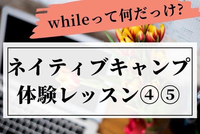 ネイティブキャンプ体験レッスン4 5回目 Whileとは ちりつも英会話 ネイティブキャンプ体験レッスン4 5回目 Whileとは ちりつも英会話